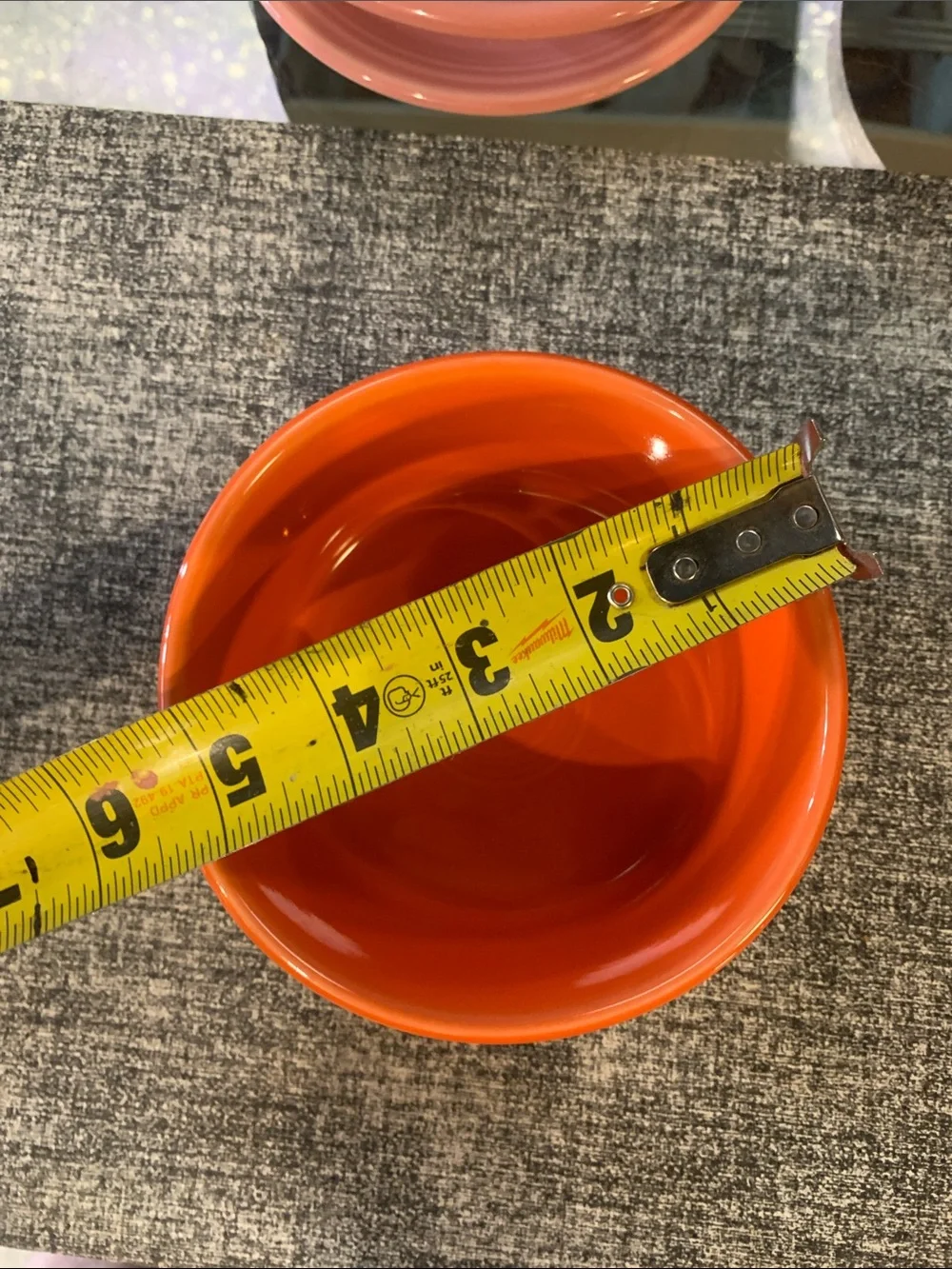 Fiesta Gusto Bowl Persimmon Retired Color Square Bottom Made in USA